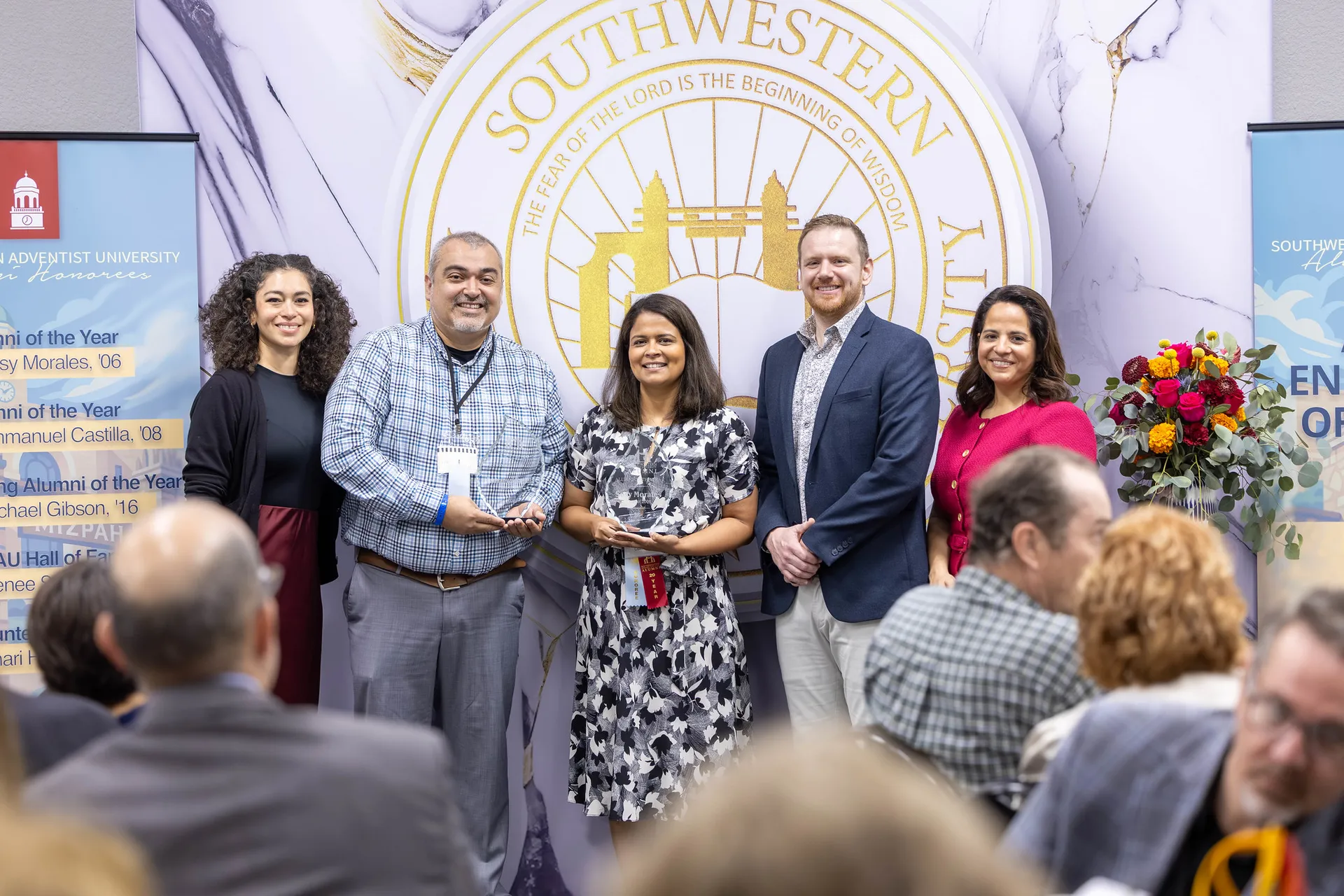 Alumni honoree awards given to Emmanuel Castilla and Suzy Morales