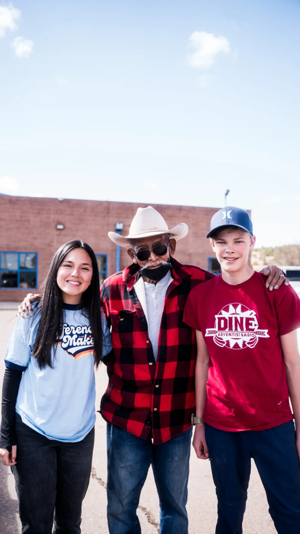 Old man and kids