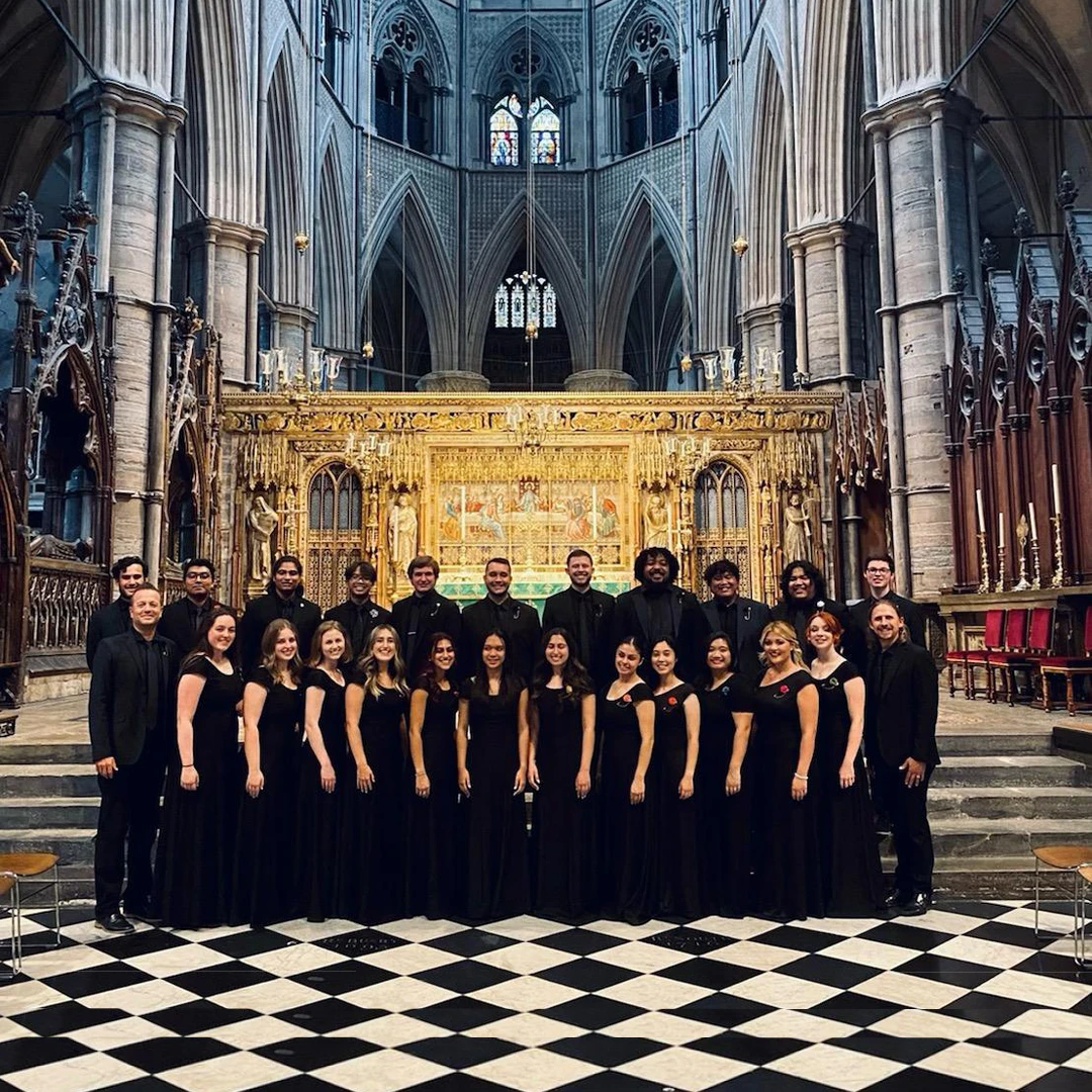 SWAU University Singers perform at Westminister Abbey