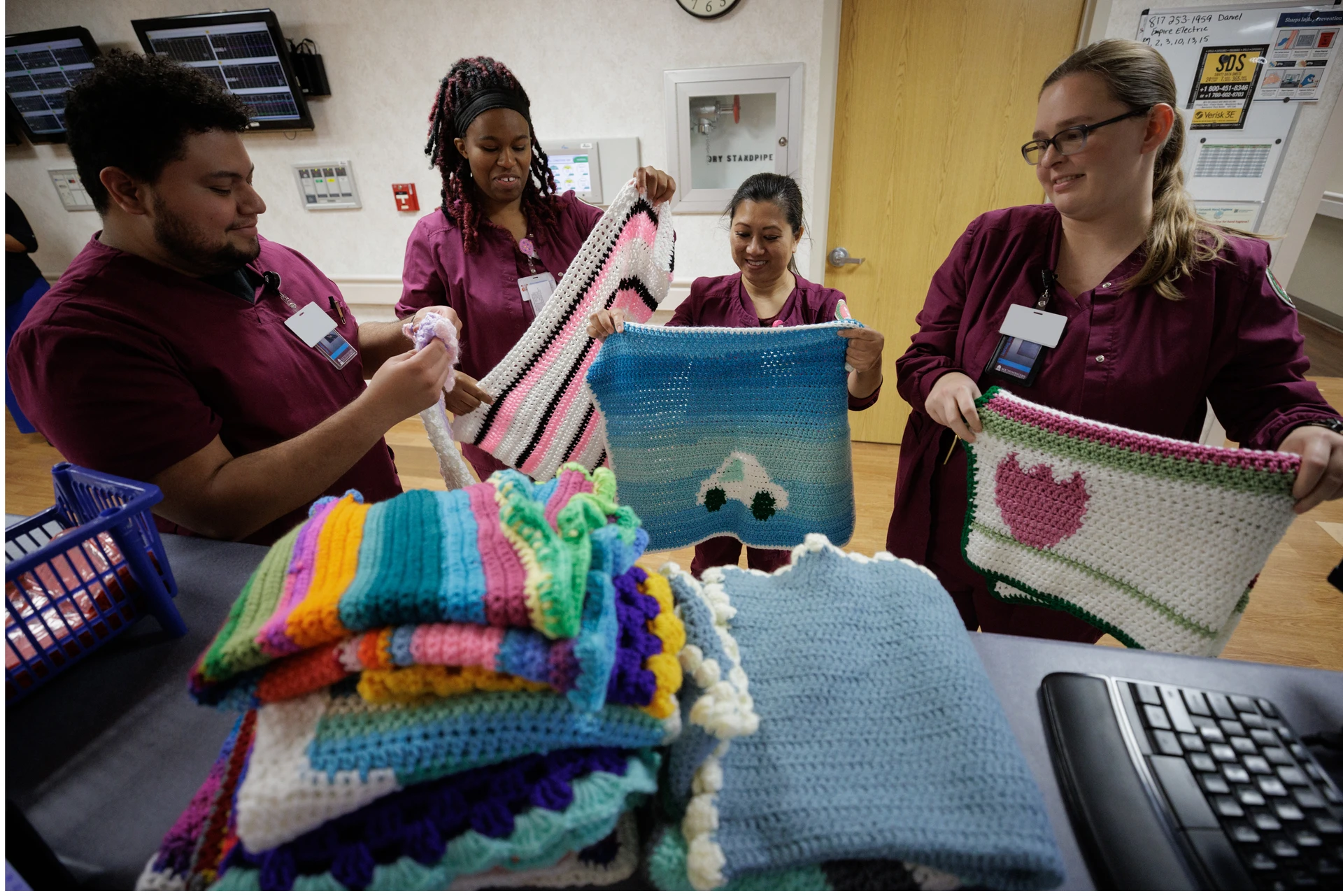Nursing knitted blanket ministry 
