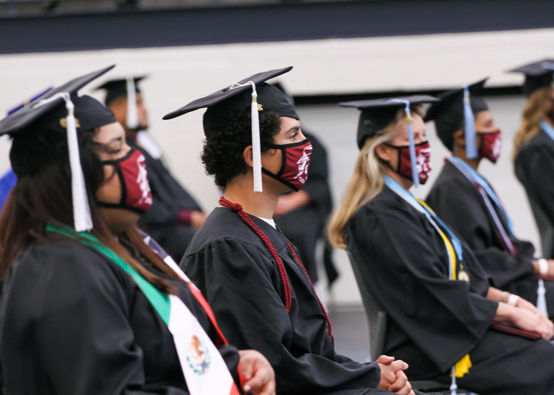 Students at 2020 graduation